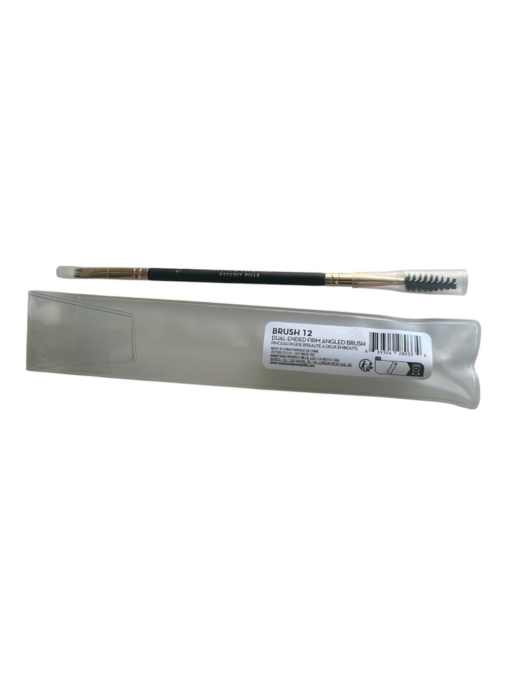 Anastasia Brush #12 Dual-Ended Angled Brow & Spoolie Brush New!